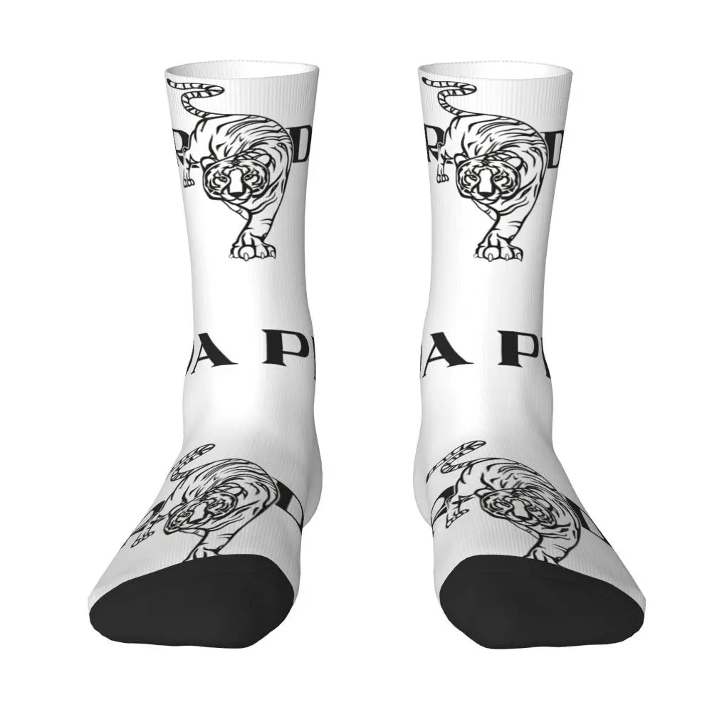 Luxury Brand Socks Fashion Logo Gothic Stockings Unisex Men Comfortable Outdoor Sports Socks Autumn Graphic Anti Skid Socks