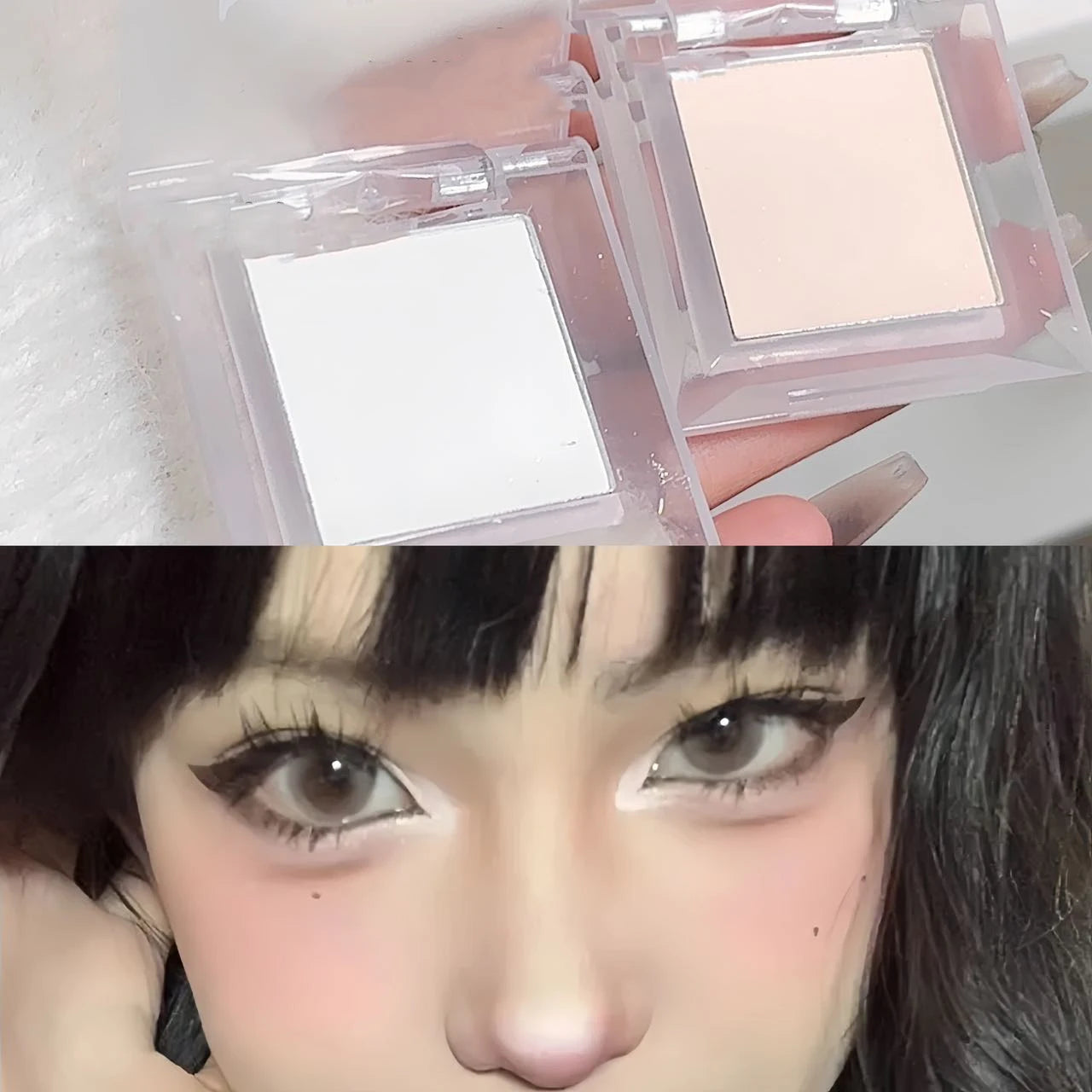 Monochrome Matte White Eyeshadow Primer Makeup Lasting Smooth Easy To Wear Naturally Brighten Silkworm Eye Shadow Palette