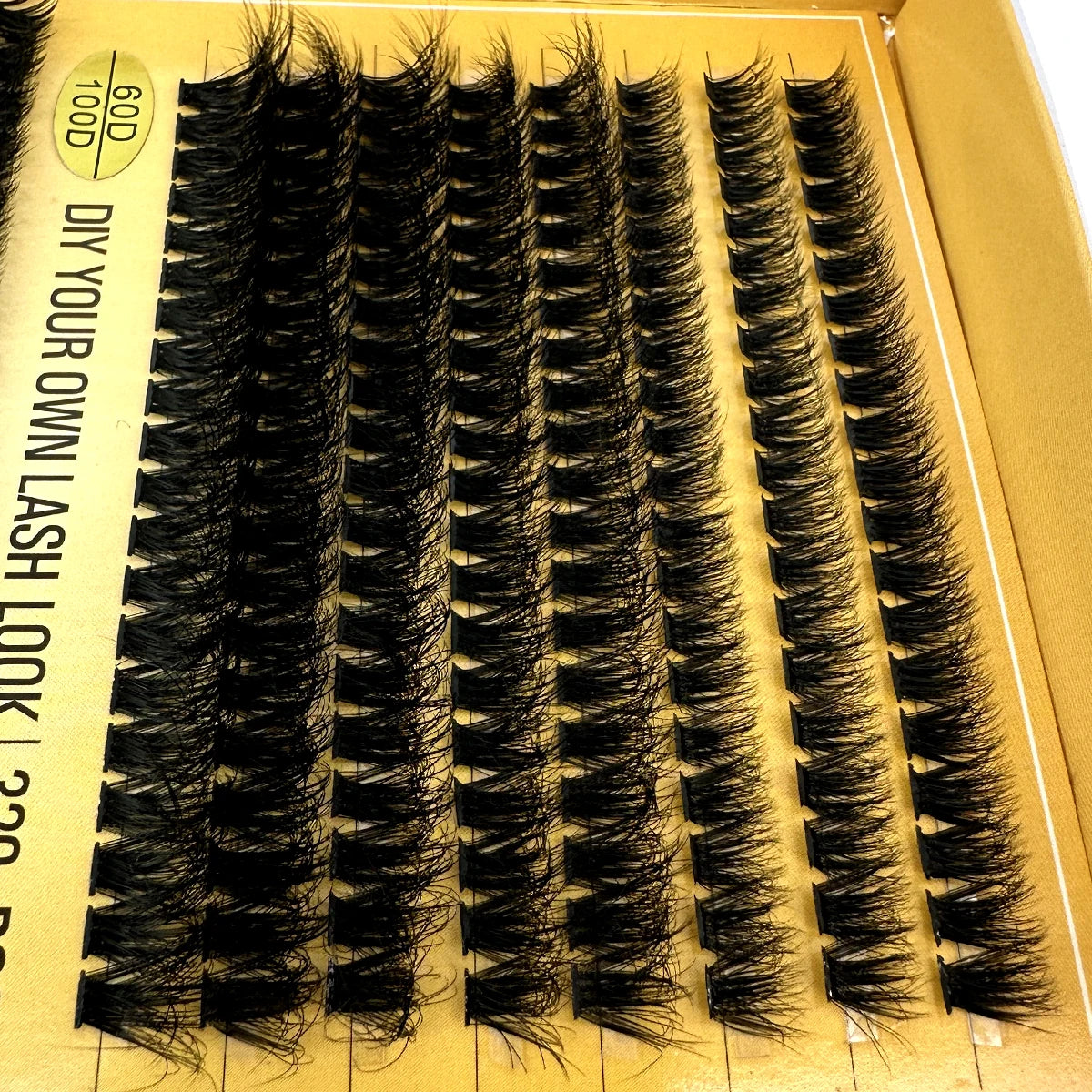 16Rows 320Bundles 5D Fluffy Lashes Cluster 60/80/100D Thick Eyelash Russia Curl Wispy Individual Lashes 8-16mm Eyelash Extension