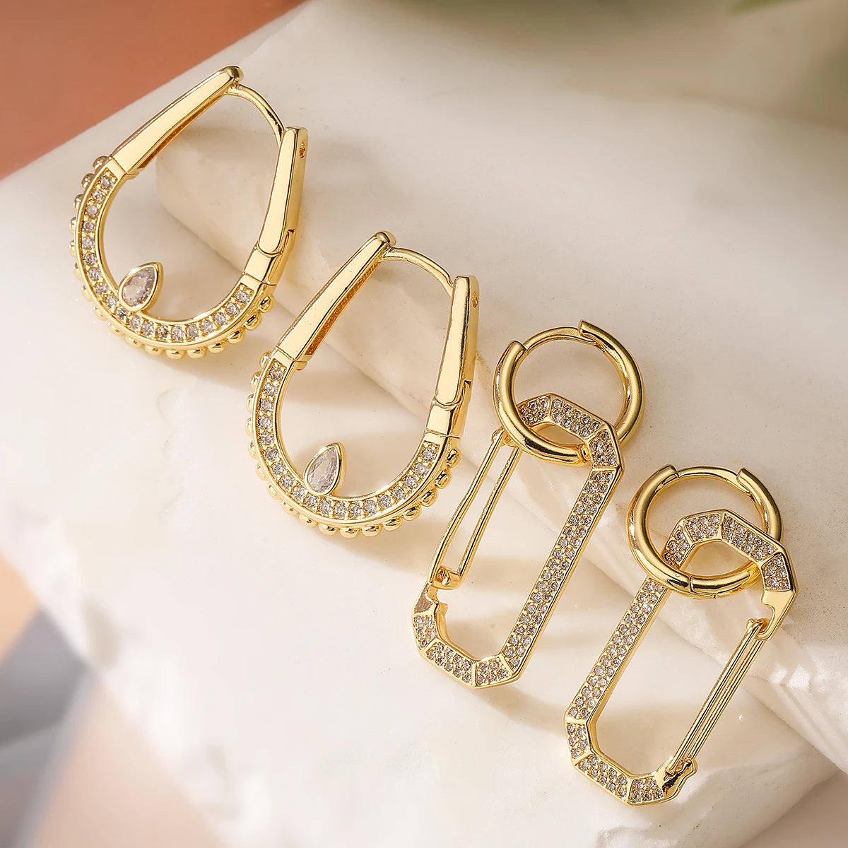 Light Luxury Big Size Drop Earrings For Women Girls,Exquisite AAA Cubic Zirconia Accessories OL Dating Wedding Party Jewelry