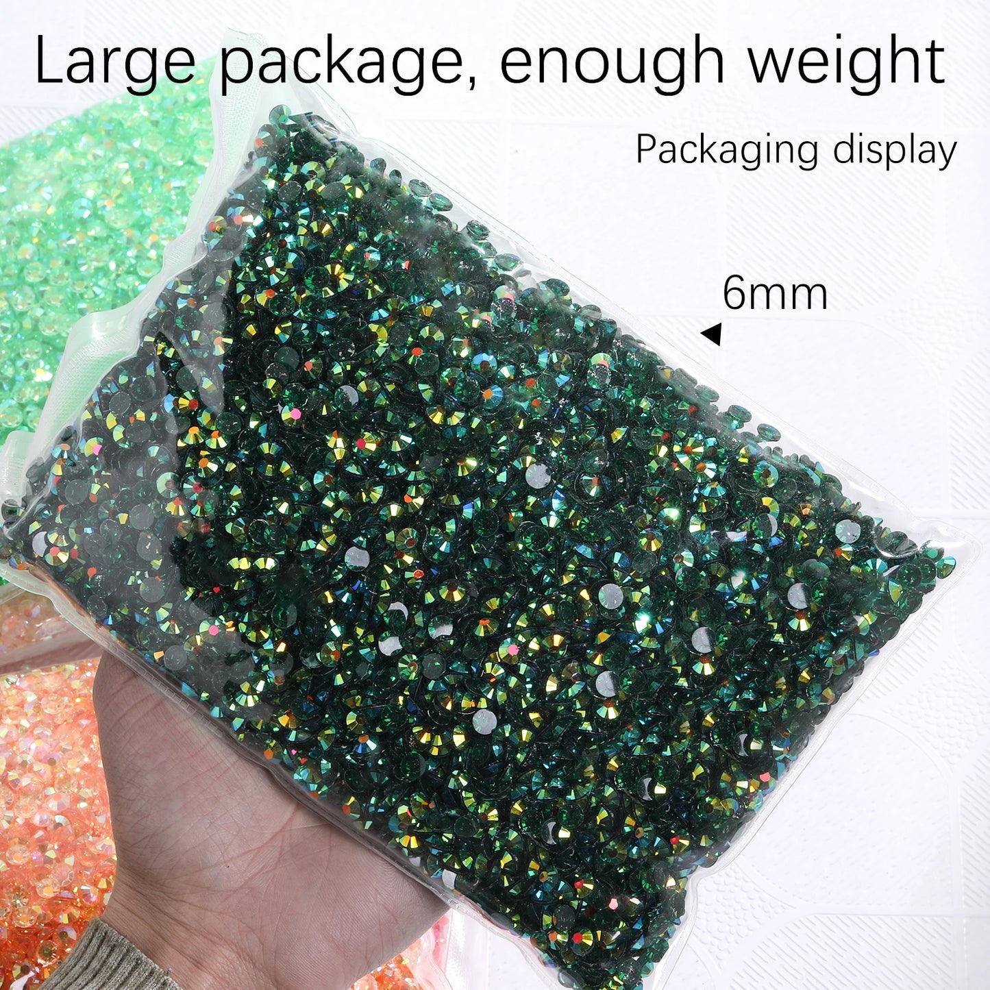 Jelly AB Transparent Rhinestones Flatback Crystal Loose Gemstones Resin Diamonds For Crafts Wholesale 2 3 4 5 6mm No Hotfix