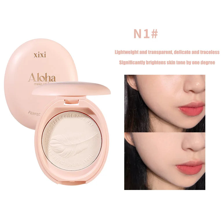 Face Powder Oil-control 24 Hours Long Lasting Waterproof Matte Pressed Powder Poreless Concealer Makeup Setting Compact Powder