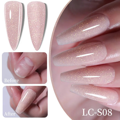 LILYCUTE 4PCS/Set Nail Extension Gel 10ML White Clear Nude Quick Finger Prolong Manicure Set Nail Art UV Polish Construction Gel