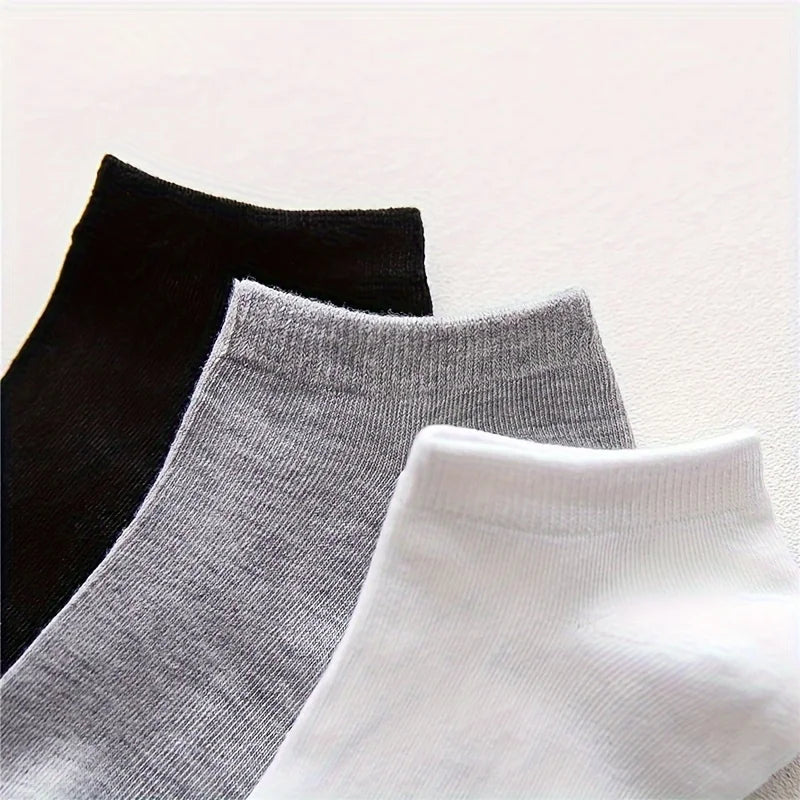 10/20/30/40/60 Pairs Of Unisex Solid Color Socks Comfy Breathable Soft Sweat Absorbent Socks For Daily And Outdoor Wearing