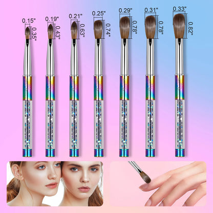 100% Kolinsky Sable Nail Acrylic Brush UV Gel Carving Pen Brush Liquid Powder Nail Drawing Nail Brush Acrylic Powder