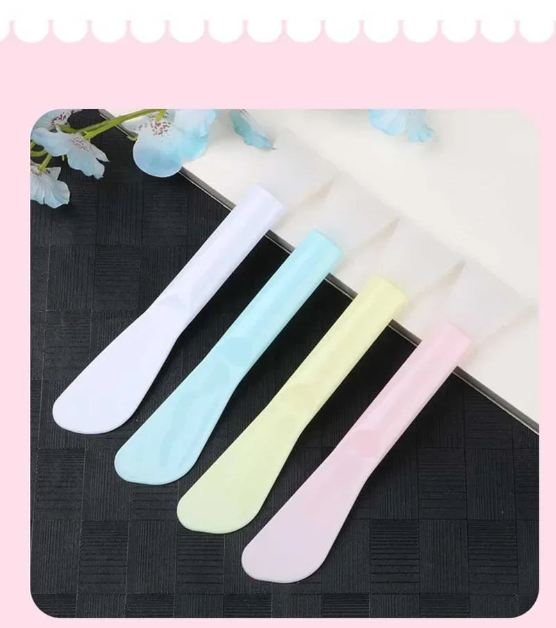 Double Head Soft Head Makeup Brush Silicone Facial Mask Brush Mud Film Beauty Makeup DIY Apply Facial Mask Brush Makeup Tools