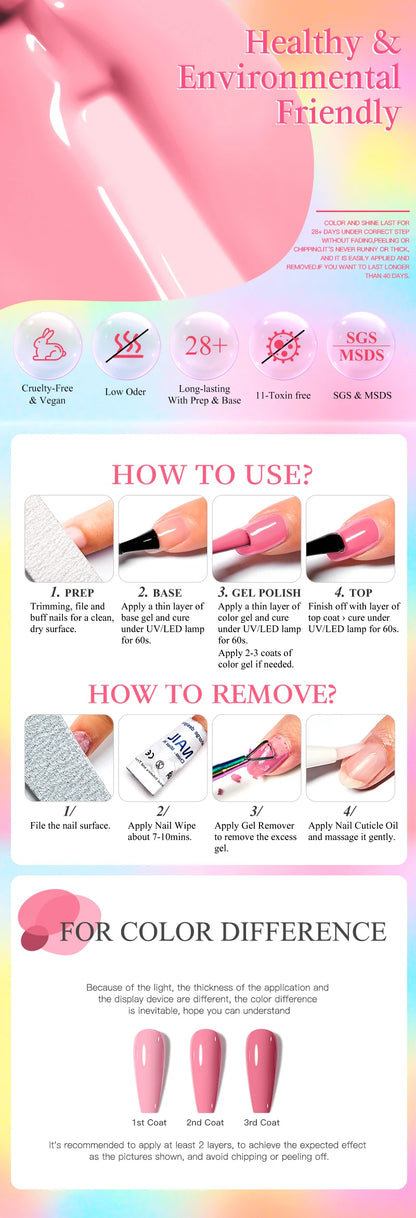 Acrylic No-acid Primer Nail Prep Dehydrator Nail Art Set With Gel Base And Top Coat Soak Off Gel Nail Polish Manicure Tool Kit