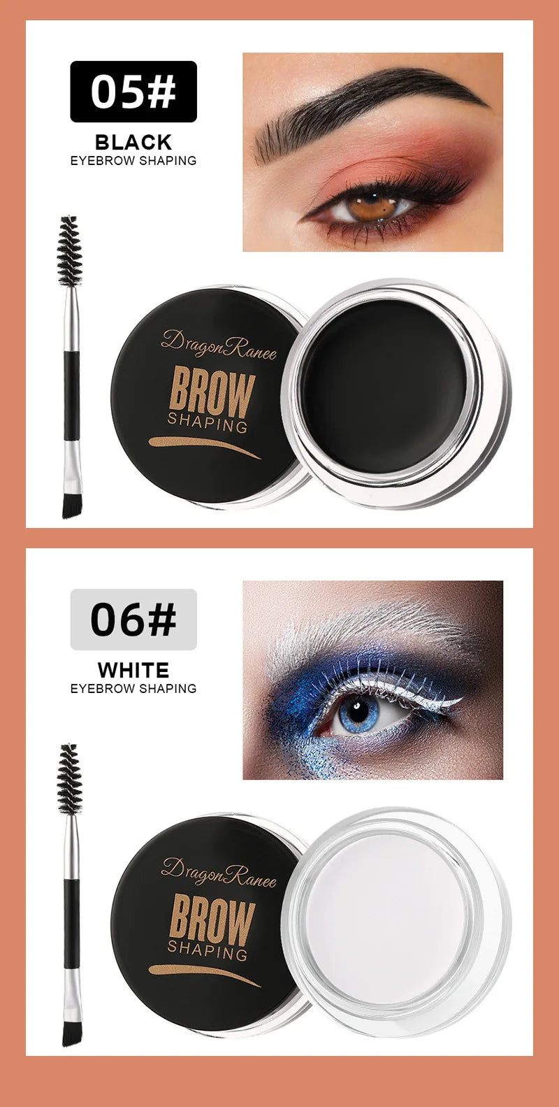 Multi-function Eyebrow Brush With Wild Eyebrows Cream Concealer Square Eye Brow Make Up Brushes For Women Eyebrow Shaping Gel