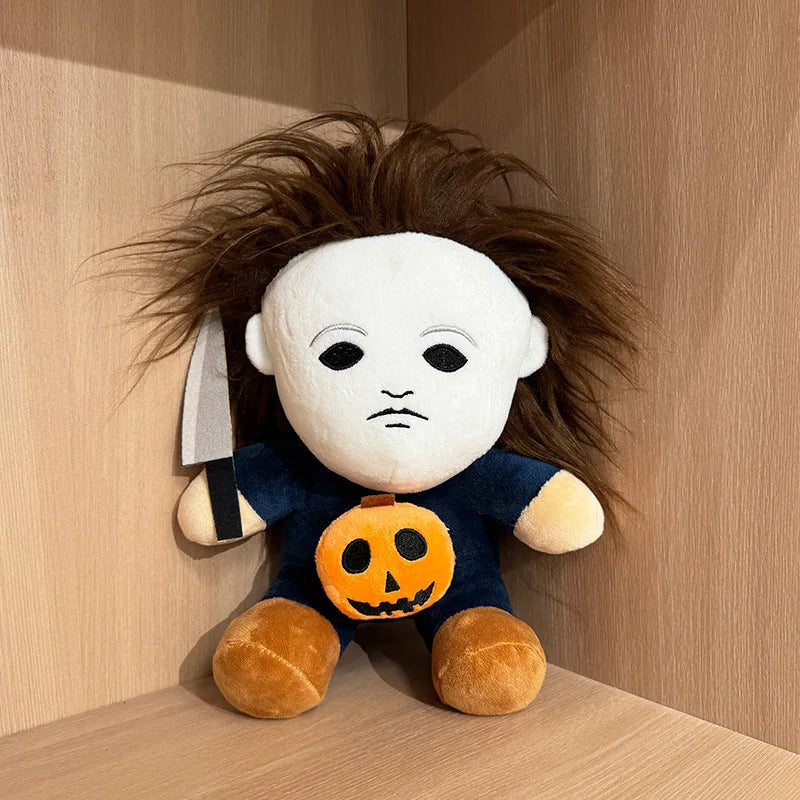 Michael Myers Plushie Doll Chucky Plush Halloween Demon King Animal Slippers Winter Warm Shoes Men Women's Indoor Kids Gifts