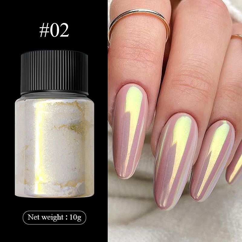 10g/Bottle Pearl Nail Powder  Nail Glitter Aurora Pigment Powder For  Chrome Manicure Nail Decoration