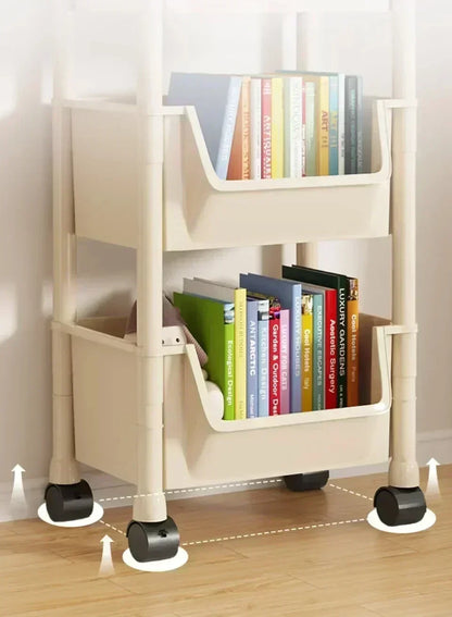 Trolley Bookshelf Kitchen Storage Rack Kitchen Corner Narrow Slit Storage Cabinet Bathroom Living Room Home Organizer Gifts