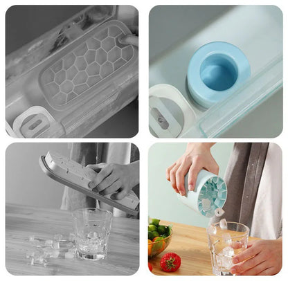 Silicone Ice Cube Mold Round Ice Bucket Summer Homemade DIY Refrigerator Freeze Ice Maker Creative Ice Cube Mold Barware Tools