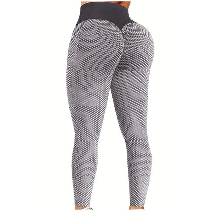 Women's High Waist Leggings Hip Lifting Honeycomb Yoga Pants