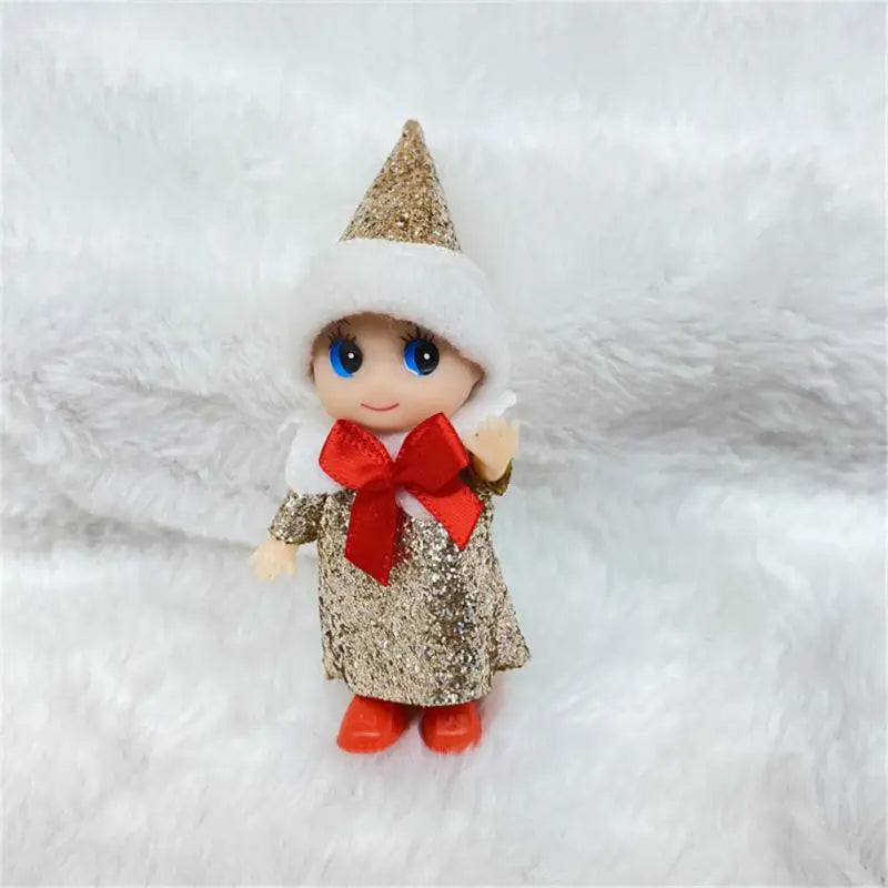 Christmas Baby Elf Dolls Kawaii Mini Babies Elf Dolls Set Plush Toys Accessories Festive Party Christmas Toys Gift for Kid Child