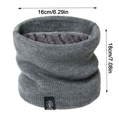 Fashion Women Knitted Scarf Solid Cashmer Like Winter Snood Scarves Lady Warm Wool Fur Thick Unisex Men Neck Scarfs Ring