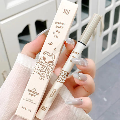 Four Claw Water Eyebrow Pen Natural Smooth Clear Roots 4 Point Head Liquid Eye Brow Liner Pencil Waterproof Eye Makeup Cosmetic