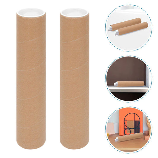 2pcs Posters Heavy Duty Mailing Tube Document Shipping Documents Storage Tubes Artwork Round Paper Carrying Case for