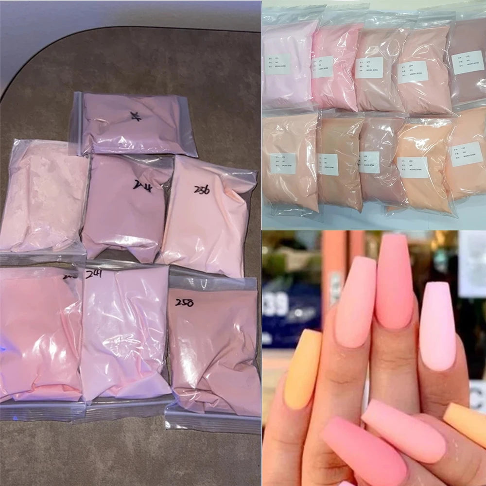 50g Fast Drying Nail Nude Acrylic Powder Professiona Pink Brown Extension/Dipping/Engraving Acrylic Powder Manicure Dust