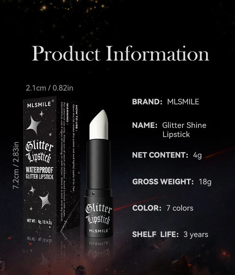 Diamond Lipstick Matte Glitter Lip Tint Balm Waterproof Long Lasting Pearl Shine Lip Gloss White Shimmer Sexy Lip Makeup