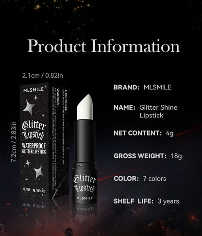 Diamond Lipstick Matte Glitter Lip Tint Balm Waterproof Long Lasting Pearl Shine Lip Gloss White Shimmer Sexy Lip Makeup