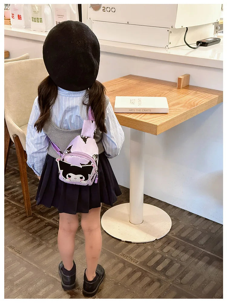 Sanrio Tide Children's Backpack Cartoon Cute Male and Girls Crossbody Shoulder Bag South Korea Ultra Light Children's chest bag