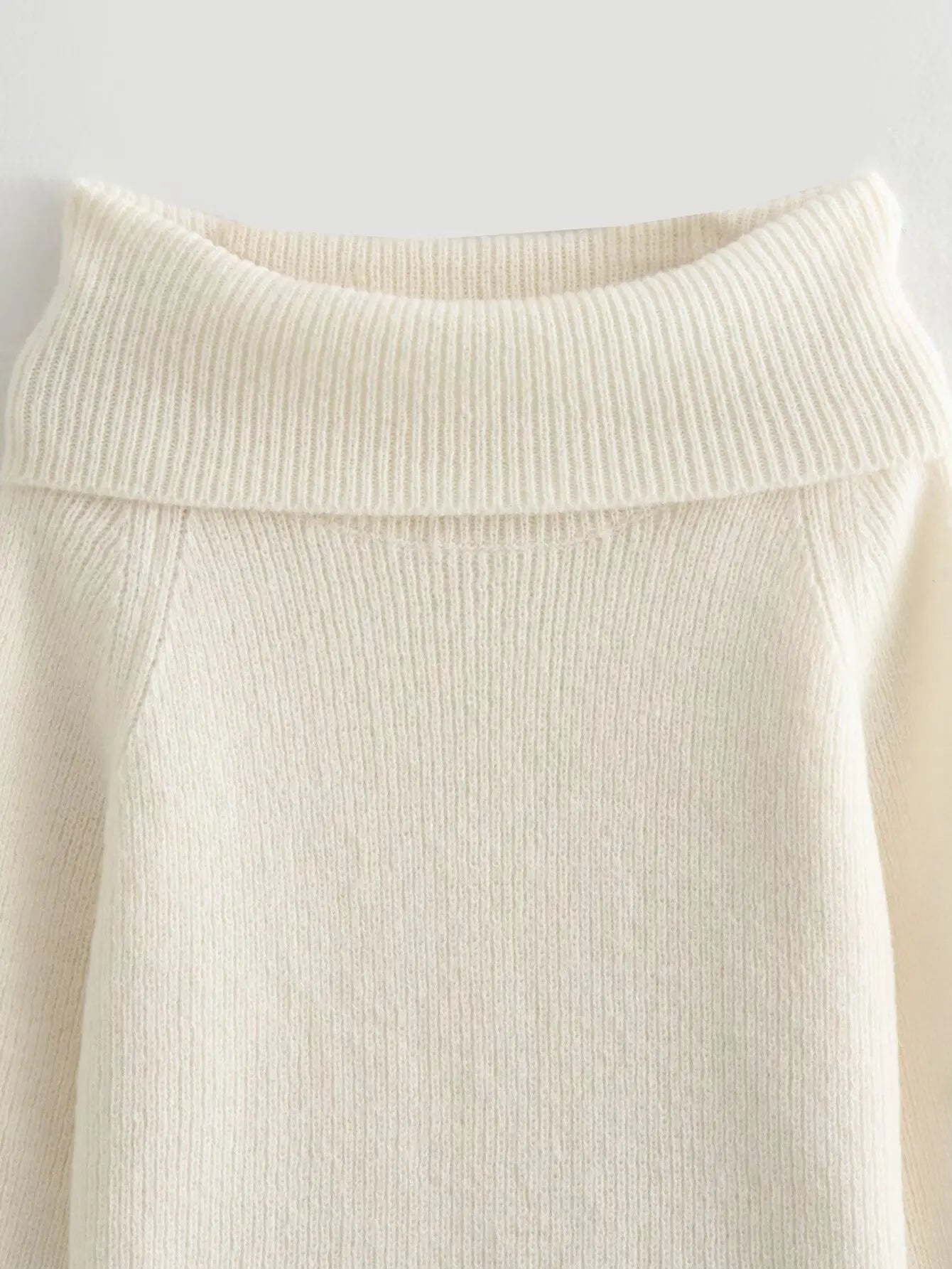 TELLHONEY Women Fashion Slash Neck Strapless Off The Shoulder Sweater Female Casual Long Sleeves Knitted Slim Fitting Pullover