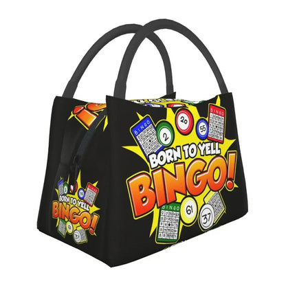 I Love Bingo Game Insulated Lunch Bags for School Office Waterproof Cooler Thermal Lunch Box Women lunchbag