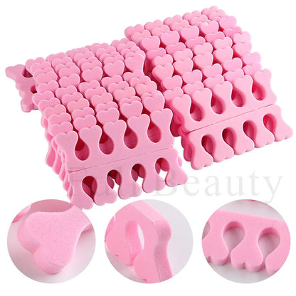 10/20Pairs Pink Soft Sponge Finger Toe Separator For Nail Art Practice Manicure Pedicure Divider Holder Gel UV Polish Tools Foam