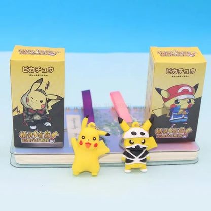 24 Pcs Set Pokemon Random Box Action Figure Cute Different Styles Pikachu Doll Keychain Anime Cartoon Ornaments Model Toys Gift