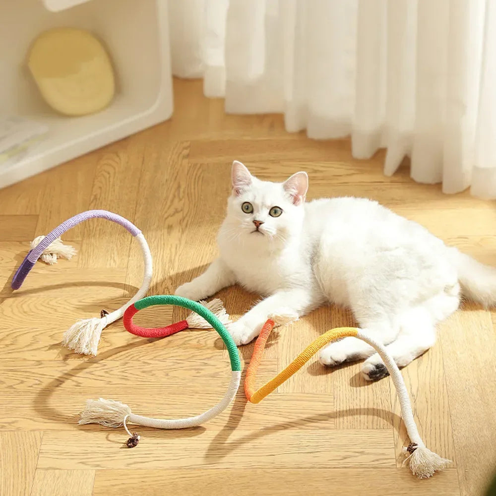 Cat Toys Interactive Molar Cotton Rope Toys Silvervine Cat Teaser Toy Clean Mouth Kitten Play Toy Pet Supplies Accessories