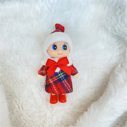 Christmas Baby Elf Dolls Kawaii Mini Babies Elf Dolls Set Plush Toys Accessories Festive Party Christmas Toys Gift for Kid Child