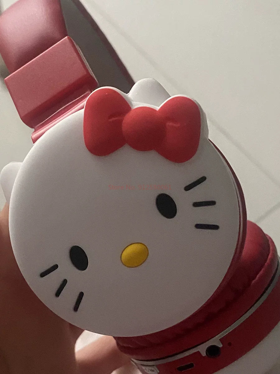 Hello Kitty Cute Bluetooth Headphone Wireless Headsets Anime Cartoon Stereo Headset Earphone With Mic Fashion Hottie Y2k Gifts