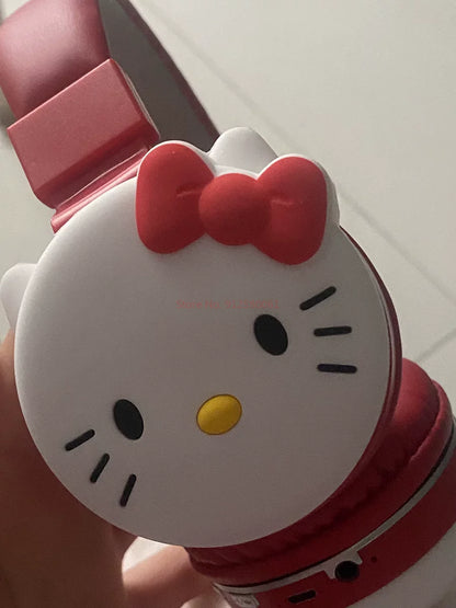 Hello Kitty Cute Bluetooth Headphone Wireless Headsets Anime Cartoon Stereo Headset Earphone With Mic Fashion Hottie Y2k Gifts