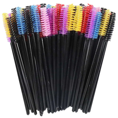 Disposable Crystal Eyelashes Brush Comb 50Pcs Eye Lashes Extension Mascara Wands Makeup Professional Makeup Beauty Tool