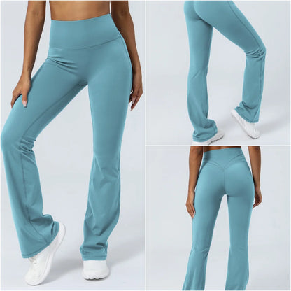 Women Yoga Pants 4 Way Stretch Tummy Control Workout Running Bell Bottom Leggings Long Bootleg Gym Flare Pants Women Sportswear