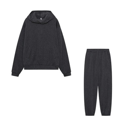 2023 Trend Casual Fashion Thickened Long-sleeved Sweater Pants Two-piece Cap Suit