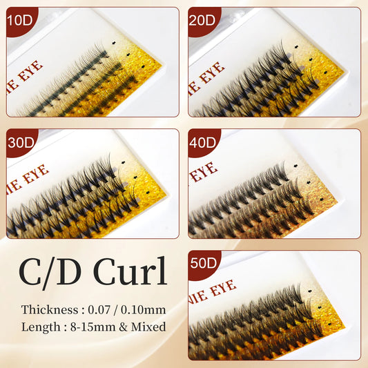 60 Bundles Individual Cluster Eyelash Ready Made Volume Fan Lash Bunches Makeup Tools Drop Ship