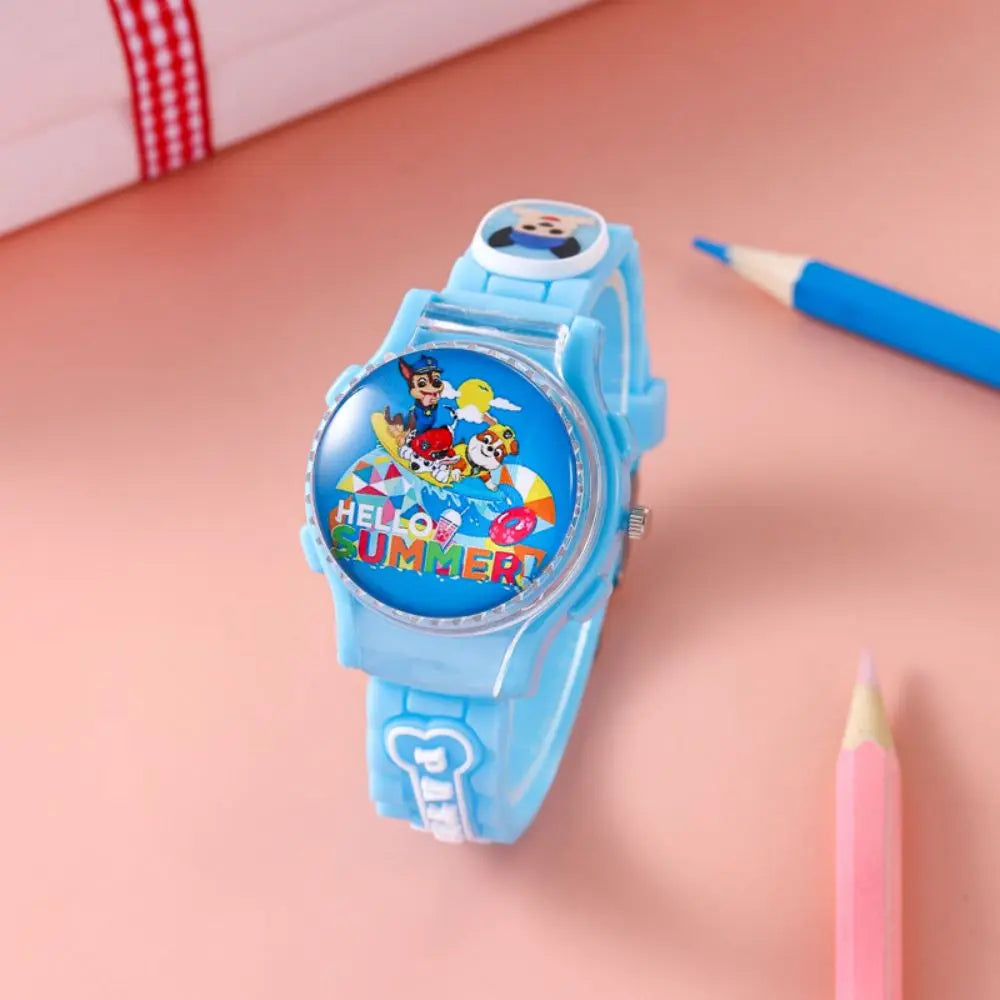 Cute Paw Patrol Watch Cartoon Figure Skye Chase Marshall Everest Children's Electronic Digital Waterproof Watches Kids Toy Gifts