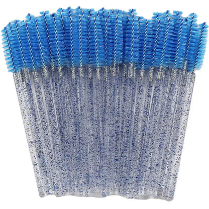 Disposable Crystal Eyelashes Brush Comb 50Pcs Eye Lashes Extension Mascara Wands Makeup Professional Makeup Beauty Tool