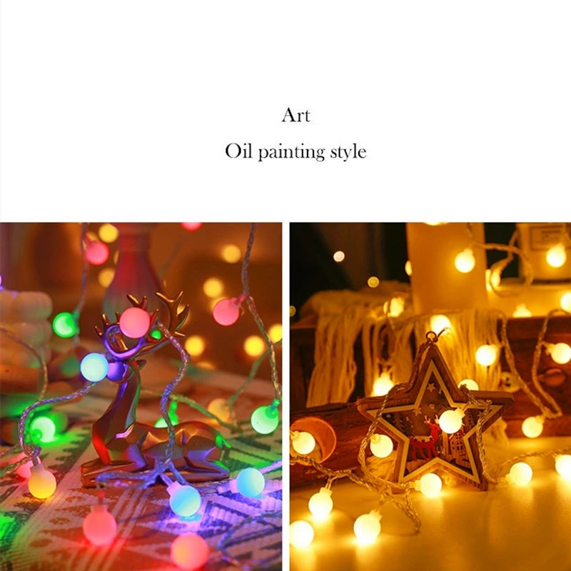 10M USB/Battery Power Ball LED String Lights Garland Lights  Outdoor  Lamp Wedding Garden Fairy Lights Christmas Decoration