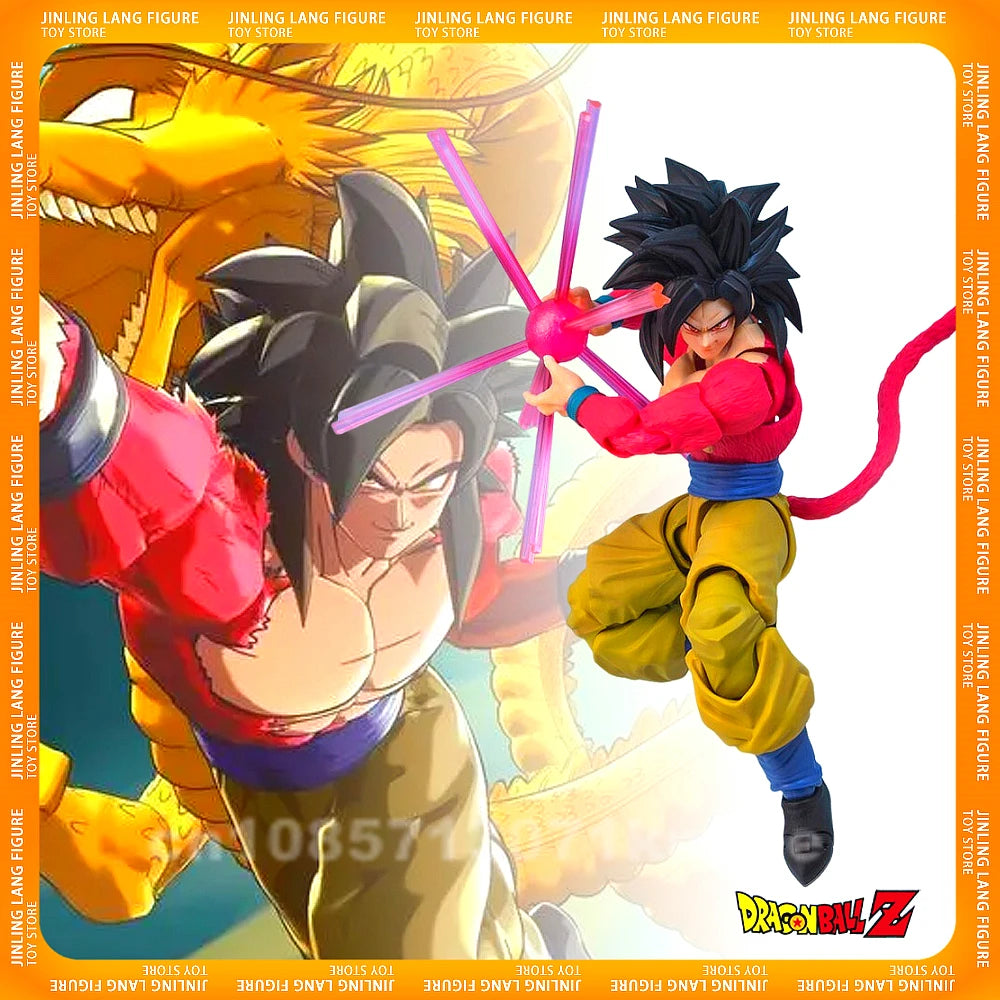 Dragon Ball Z Son Goku Action Figure Toys Super Ssj4 Figuras Anime Saiyan 4 Figurine 16cm Collection Movable Model Doll Gifts