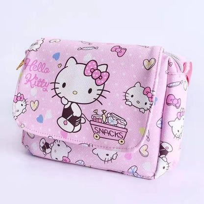 Kawaii Sanrio Hello Kitty Cartoon Anime Kuromi My Melody Messenger Bag Toy Cute Coin Purse Shoulder Bag Toy Girls Handbags