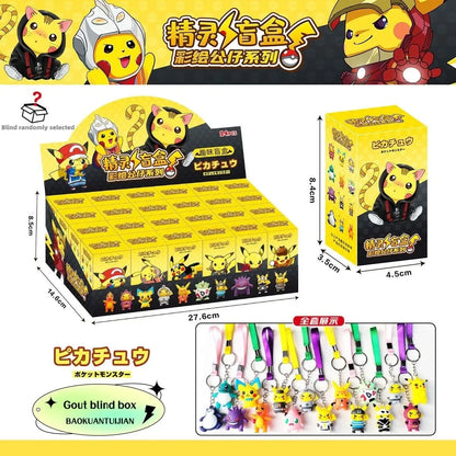 24 Pcs Set Pokemon Random Box Action Figure Cute Different Styles Pikachu Doll Keychain Anime Cartoon Ornaments Model Toys Gift