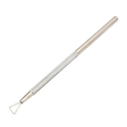 Nail Art Polish UV Gel Remover Stick Rod, Stainless Steel, Triangle, Dead Skin, Cuticle Pusher, Cleaner, Grinding Manicure Tools