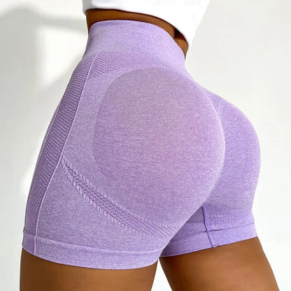 Women's Tight Seamless High Waist Yoga Pants Quick Dry Breathable Running Sports Fitness Shorts