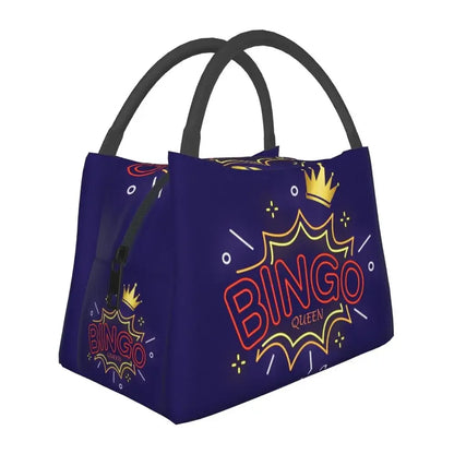 I Love Bingo Game Insulated Lunch Bags for School Office Waterproof Cooler Thermal Lunch Box Women lunchbag