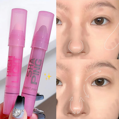 3D Facial Shaping Contour Pen Cream Makeup Highlight Stick High Gloss Brightening Natural Nose Shadow Repair Facial Flatness