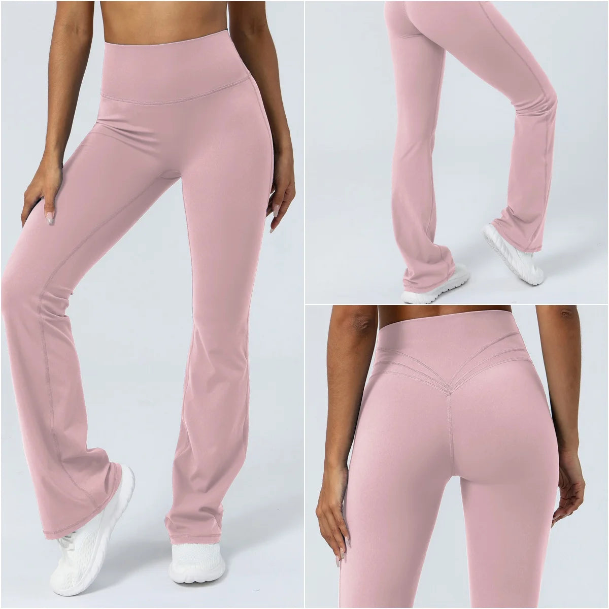 Women Yoga Pants 4 Way Stretch Tummy Control Workout Running Bell Bottom Leggings Long Bootleg Gym Flare Pants Women Sportswear