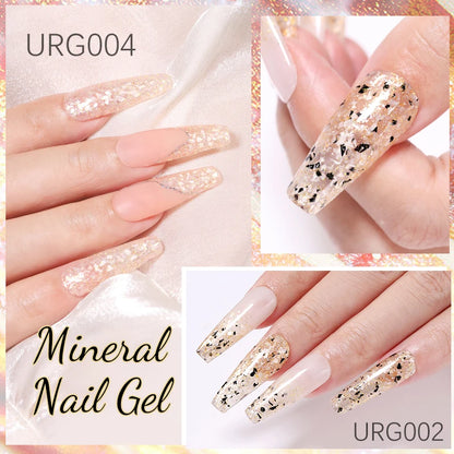 UR SUGAR 7ml Gold Glitter Mineral Gel Nail Polish Soak Off UV LED Gel Nail Platinum Shining Sequin Semi Permanent Manicure