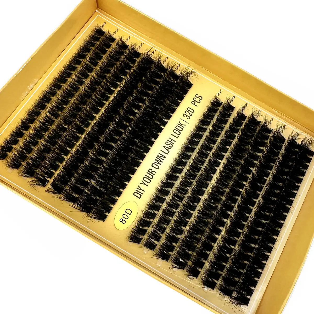 16Rows 320Bundles 5D Fluffy Lashes Cluster 60/80/100D Thick Eyelash Russia Curl Wispy Individual Lashes 8-16mm Eyelash Extension